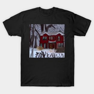 A Home in The Winter Woods. T-Shirt